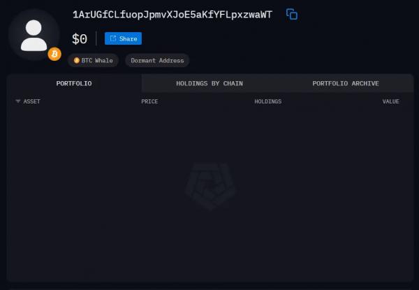 Биткоин-кошелек вышел из спячки спустя 12 лет